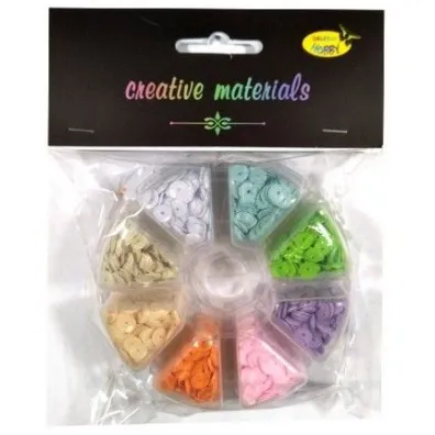 Galeria Hobby Cekiny pastelowych 8 kolor�w, 6mm, 40g