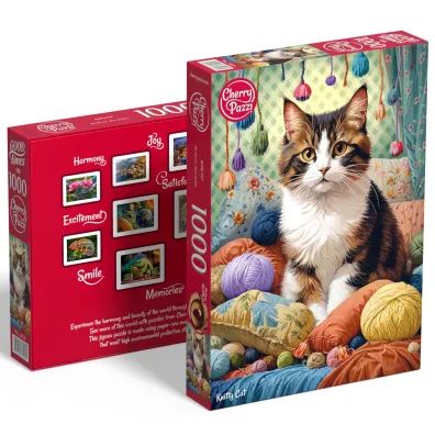 Puzzle 1000 el. Knitty Cat CherryPazzi