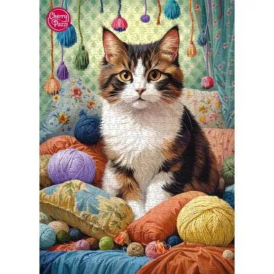 Puzzle 1000 el. Knitty Cat CherryPazzi