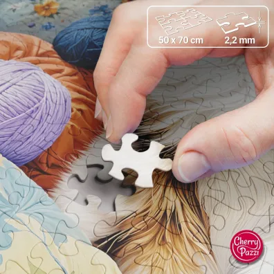 Puzzle 1000 el. Knitty Cat CherryPazzi