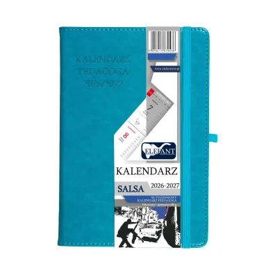 Kalendarz pedagoga 2026/2027 Salsa A5 tygodniowy turkusowy