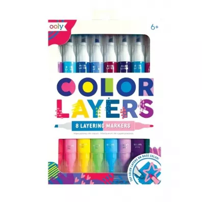 Ooly Flamastry dwustronne Color Layers 8 szt.