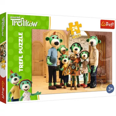 Puzzle 24 el. Rodzina Trefilkw. Portret rodzinny z Robobotem Trefl