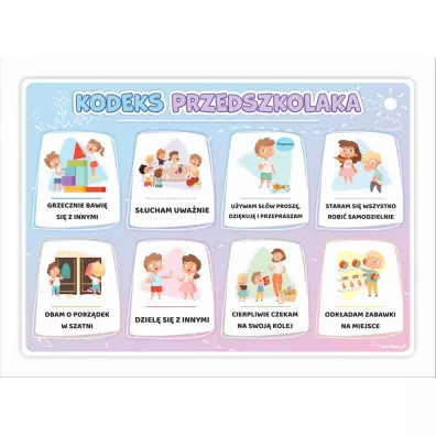 LearnHow Plakat edukacyjny - Kodeks przedszkolaka A3