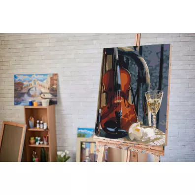 Twoje Hobby Malowanie po numerach - Martwa natura z instrumentami muzycznymi 40x50cm