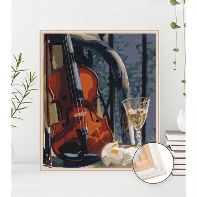 Twoje Hobby Malowanie po numerach - Martwa natura z instrumentami muzycznymi 40x50cm