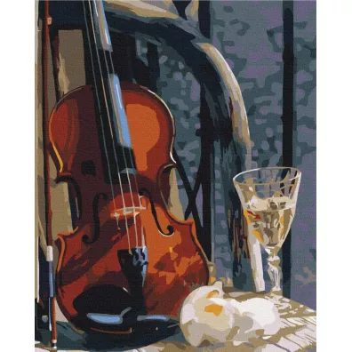 Twoje Hobby Malowanie po numerach - Martwa natura z instrumentami muzycznymi 40x50cm
