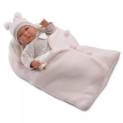 Lalka bobas w r�owym beciku 42cm Llorens