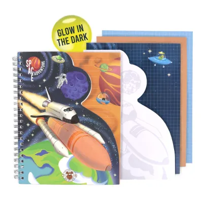 Trendhaus Zeszyt A5 �wiec�cy w ciemno�ci Space Adventure kratka, linia, czysty 81 kartek