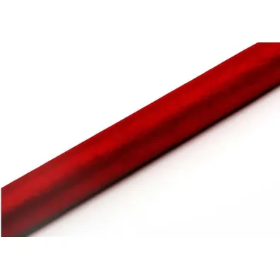 PartyDeco Organza G�adka czerwony 0,36x9m
