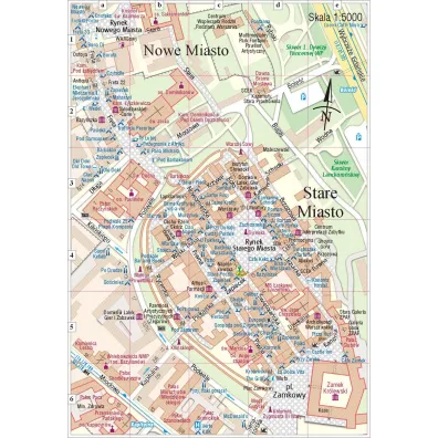 Warszawa - Centrum. Plan miasta w skali 1:7 000