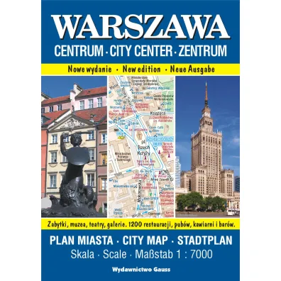 Warszawa - Centrum. Plan miasta w skali 1:7 000