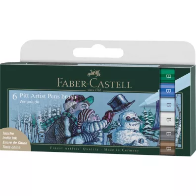Faber-Castell Pitt artist pen winter etui 6 szt.