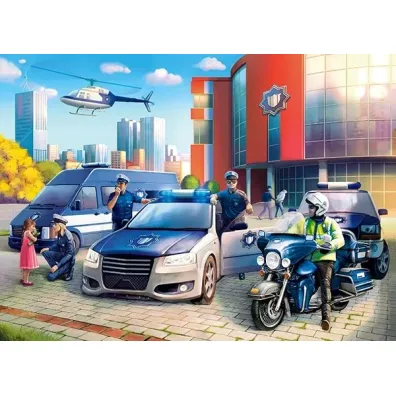 Puzzle 100 el. Police Station Castorland