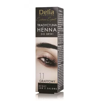 Delia Eyebrow Expert tradycyjna henna do brwi 1.1 Grafit