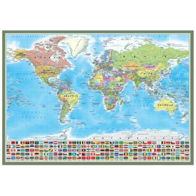 Puzzle 1000 - Mapa polityczna �wiata ArtGlob