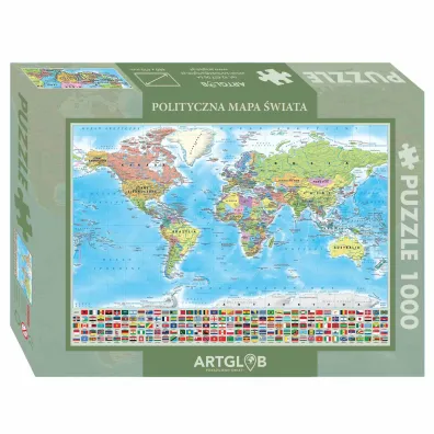 Puzzle 1000 - Mapa polityczna �wiata ArtGlob