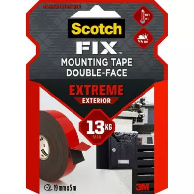 Scotch Ta�ma monta�owa dwustronna czarna 19mm x 5m