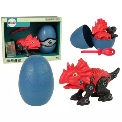 Zestaw Dinozaur Triceratops z Jajkiem DIY LeanToys