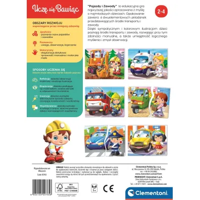 Puzzle edukacyjne Pojazdy i zawody Clementoni