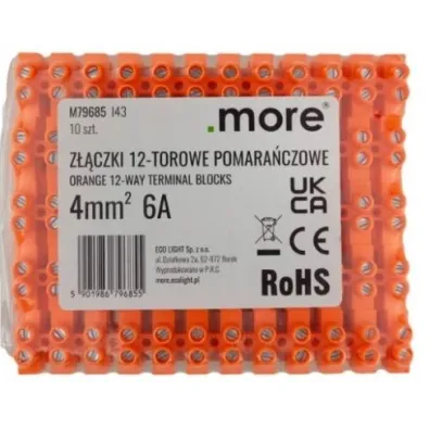 Listwa Zaciskowa Z��czka 12 torowa 4mm ECOLIGHT 10szt w opakowaniu