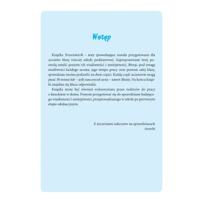 Trzeciote�cik testy sprawdzaj�ce