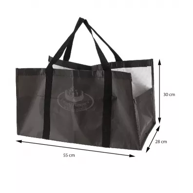 Esschert Design Torba na drewno kominkowe czarna rPET 20 l