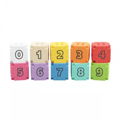 Klocki konstrukcyjne Mini Waffle 60el Edu Kostki Matematyczne MARIOINEX 906408