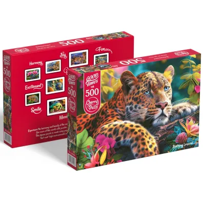 Puzzle 500 el. Reclining Leopard CherryPazzi