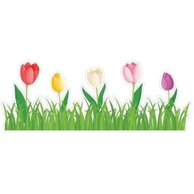 LearnHow Dekoracja wiosenna - Tulipany na trawie 4el