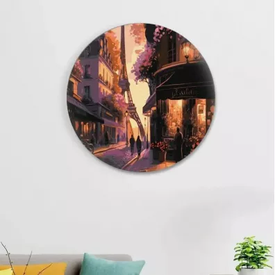 Twoje Hobby Malowanie po numerach okr�g�e - Wie�a Eiffla 40cm