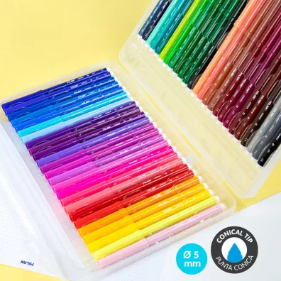 Milan Flamastry w plastikowej walizce 50 szt.