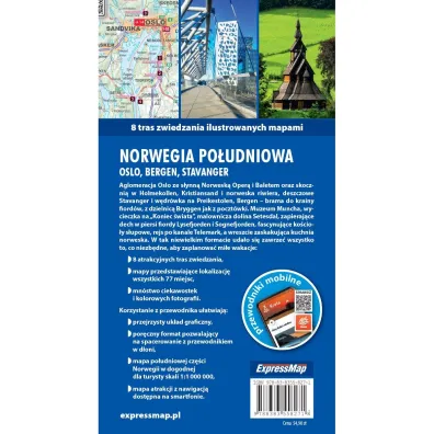 Norwegia Po�udniowa Oslo Bergen Stavanger light przewodnik + mapa