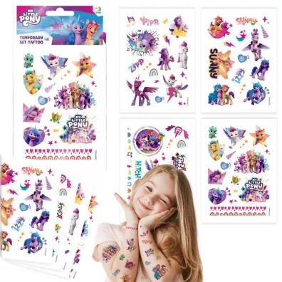 Zestaw tatua�y zmywalnych dla dzieci My Little Pony Maksik