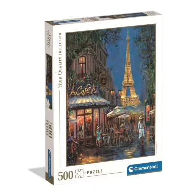 Puzzle 500 el. HQ Night At The Eiffel Cafe Clementoni