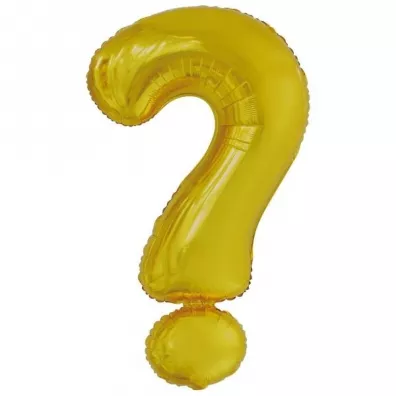 Amscan Balon foliowy znak ? Z�oty 53x86cm