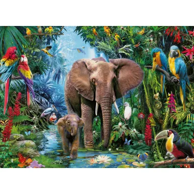 Puzzle 150 el. XXL S�onie w d�ungli Ravensburger