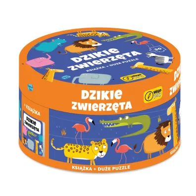 Puzzle 30 el. Dzikie zwierz�ta + ksi��ka Wilga Play