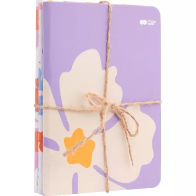 Notes szyty A6/32K Bloom pastel (3 szt) HAPPY COLOR