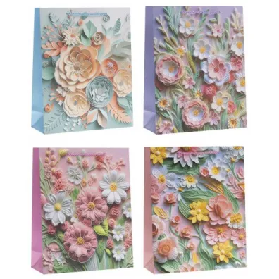 Rozette Torebka ozdobna 18x23x8cm Kwiaty MIX