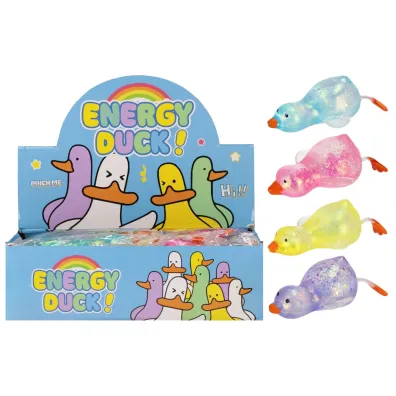 Zabawka wyciskana Kaczka brokat 12cm mix MEGA CREATIVE 567894