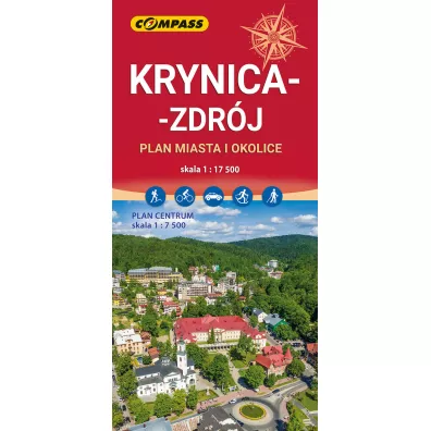 Mapa - Krynica-Zdr�j i okolice 1:17 500