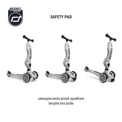 Highwaykick 1 2w1 Jedzik i hulajnoga trjkoowa 1-5 lat Steel Scootandride
