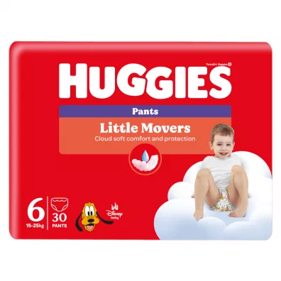 Huggies Pieluchomajtki Little Movers Pants 6 Jumbo Pack (15-25 kg) 30 szt.
