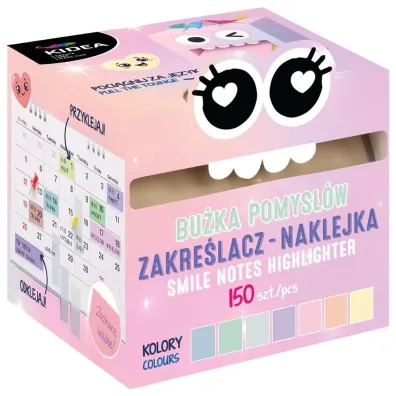 Derform ZAKRESLACZ W ROLCE NAKLEJ BUZKA MIX2 KIDEA P12