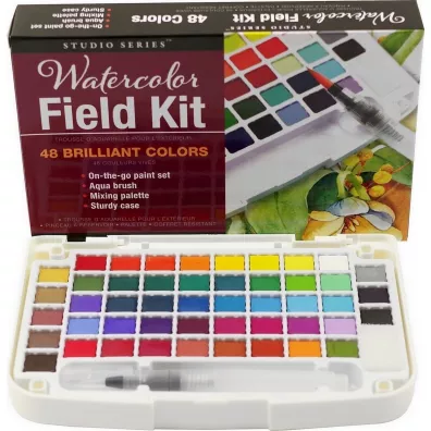 Peter Pauper Press Farby akwarelowe + p�dzel 48 kolor�w