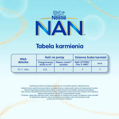 Nestle Nan Optipro Plus 3 HM-O Produkt na bazie mleka junior dla dzieci po 1. roku Zestaw 6 x 800 g