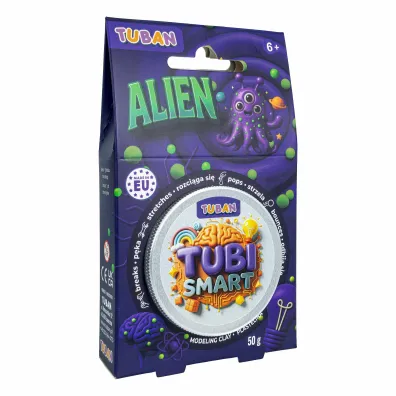 Tuban Tubi Smart, Plastelina - Alien, 50g