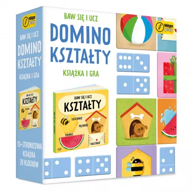 Baw si� i ucz. Domino. Kszta�ty. Gra i ksi��ka Wilga Play