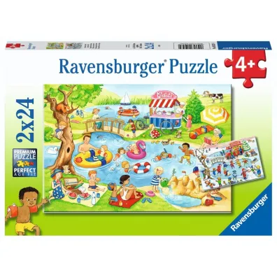 Puzzle 2x24 At the Lake Ravensburger